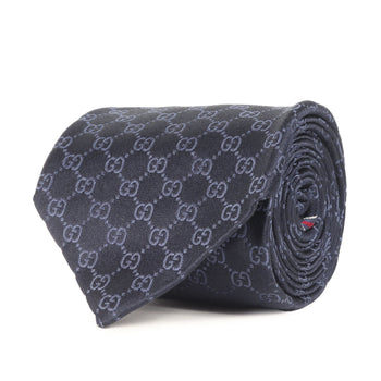 Gucci Gg Monogram Web Stripe Silk Tie