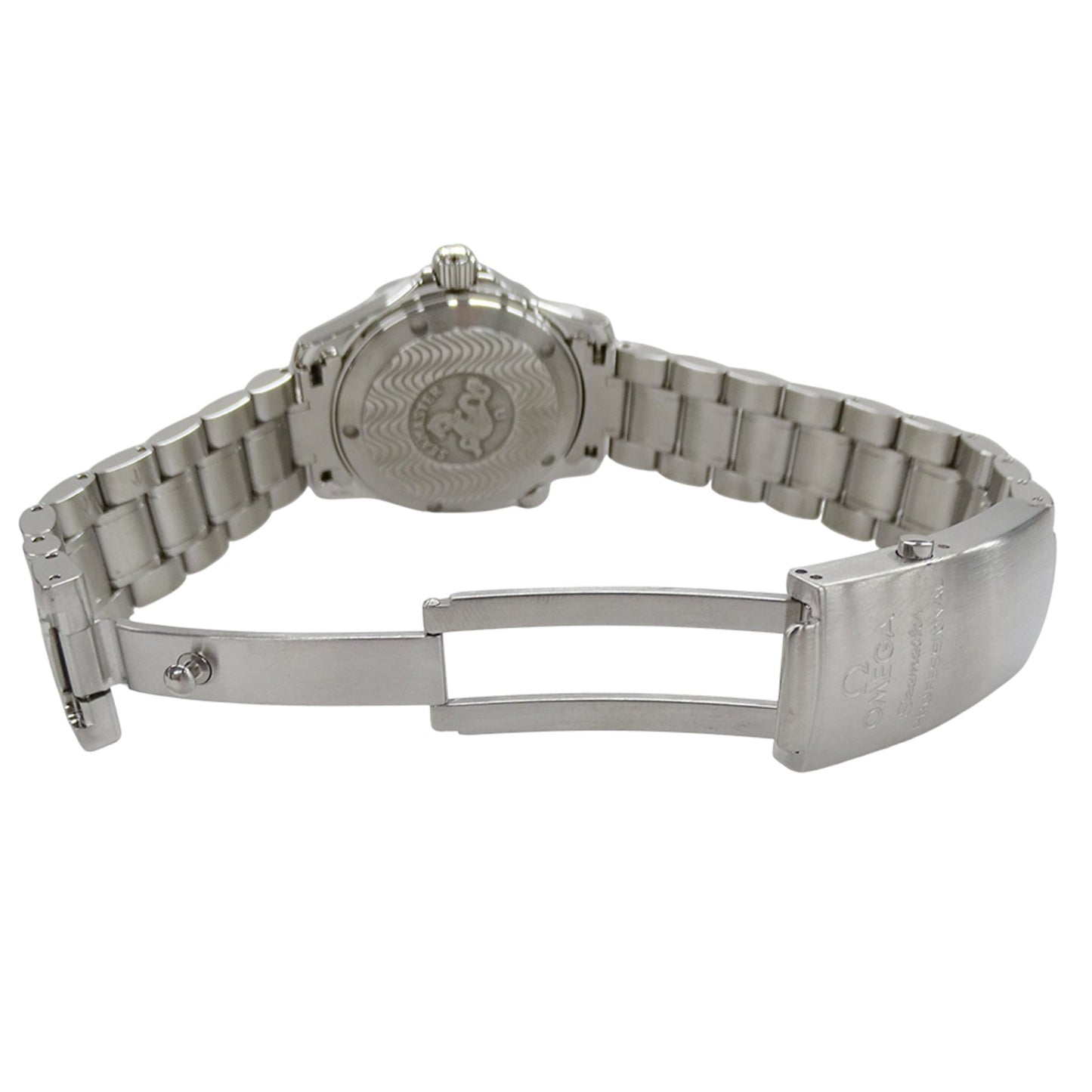 Omega Seamaster 2263.80 Wristwatch Boys Brand 300M Date Quartz Qz Stainless Steel Ss Silver Blue