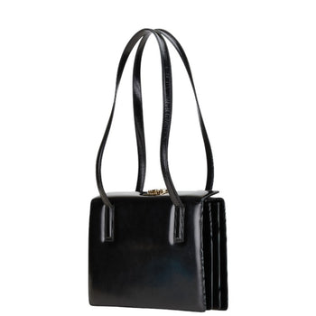 Salvatore Ferragamo Gancini Shoulder Bag Tote E217663 Black Leather