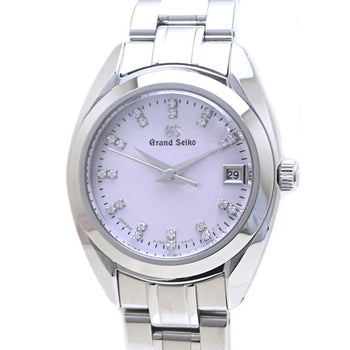 Seiko Grand Seiko Stgf277 4J52-0Ac0 Pink Shell Dial Diamond Index