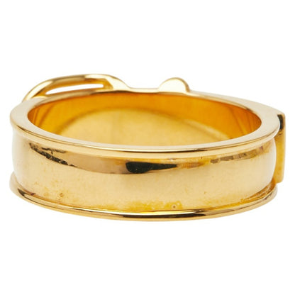 Herms Boucle Serie Belt Motif Scarf Ring Gold Plated