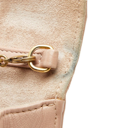 Christian Dior Dior Cannage Stud Chain Wallet Shoulder Bag In Pink Leather