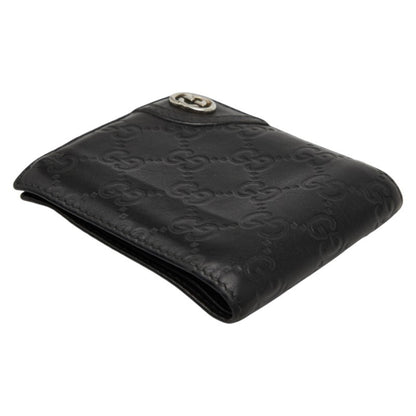 Gucci Guccissima Bifold Wallet 181671 Black Leather