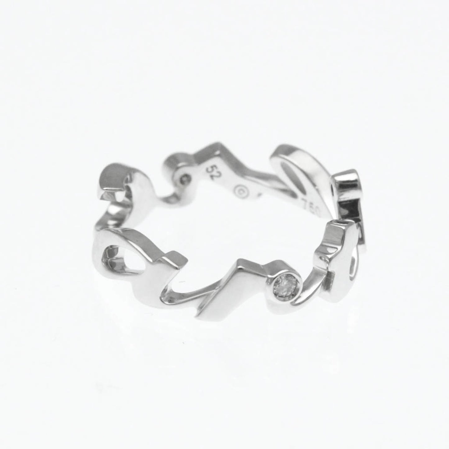 Cartier Signature 3P Diamond Ring White Gold (18K) Fashion Diamond Band Ring Silver