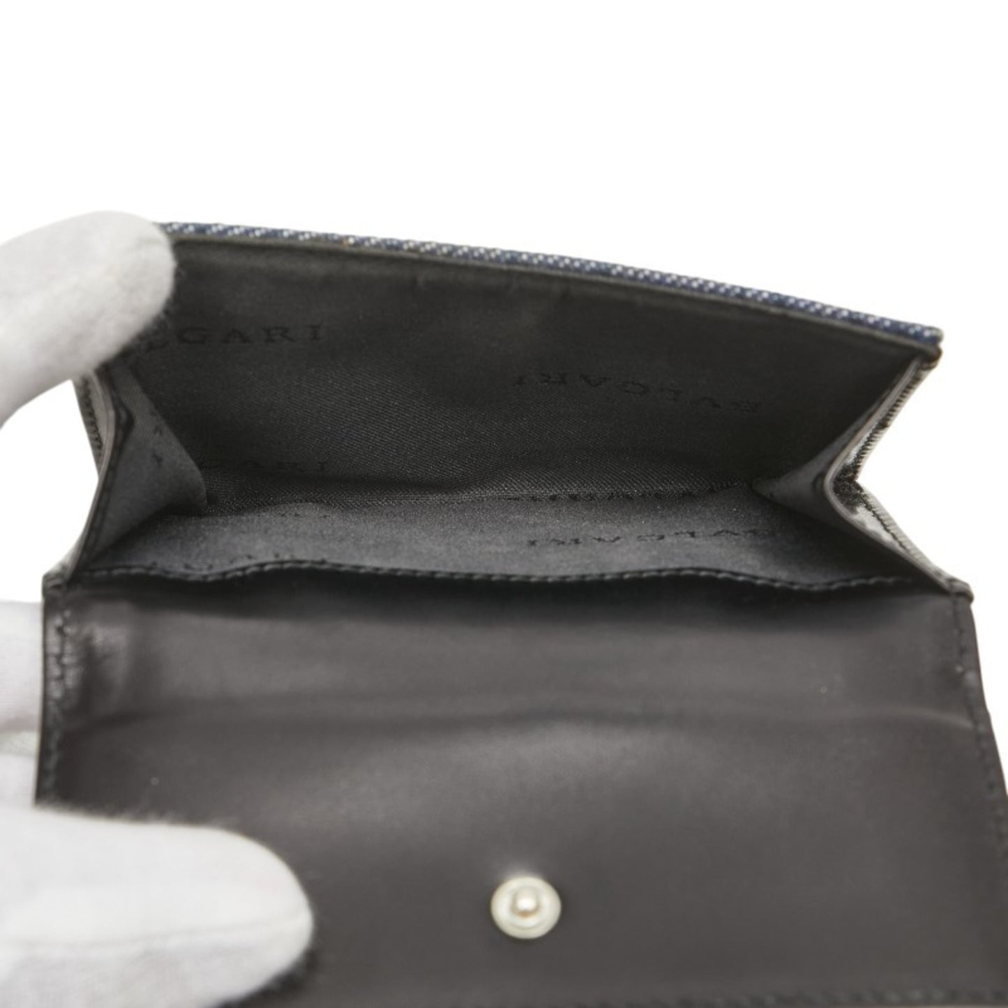 Bvlgari Logomania Bifold Wallet In Blue