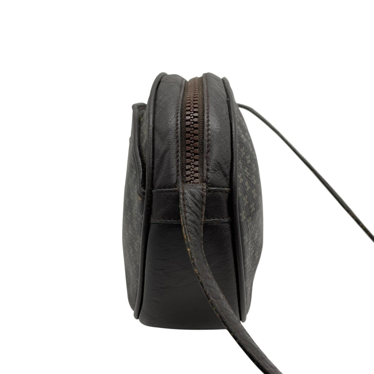 Celine Old Celine Macadam Triomphe Shoulder Bag In Brown Leather With Gold Hardware