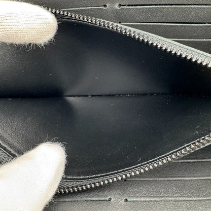 Louis Vuitton M11721 Zippy Wallet Horizontal Round Monogram Long Black
