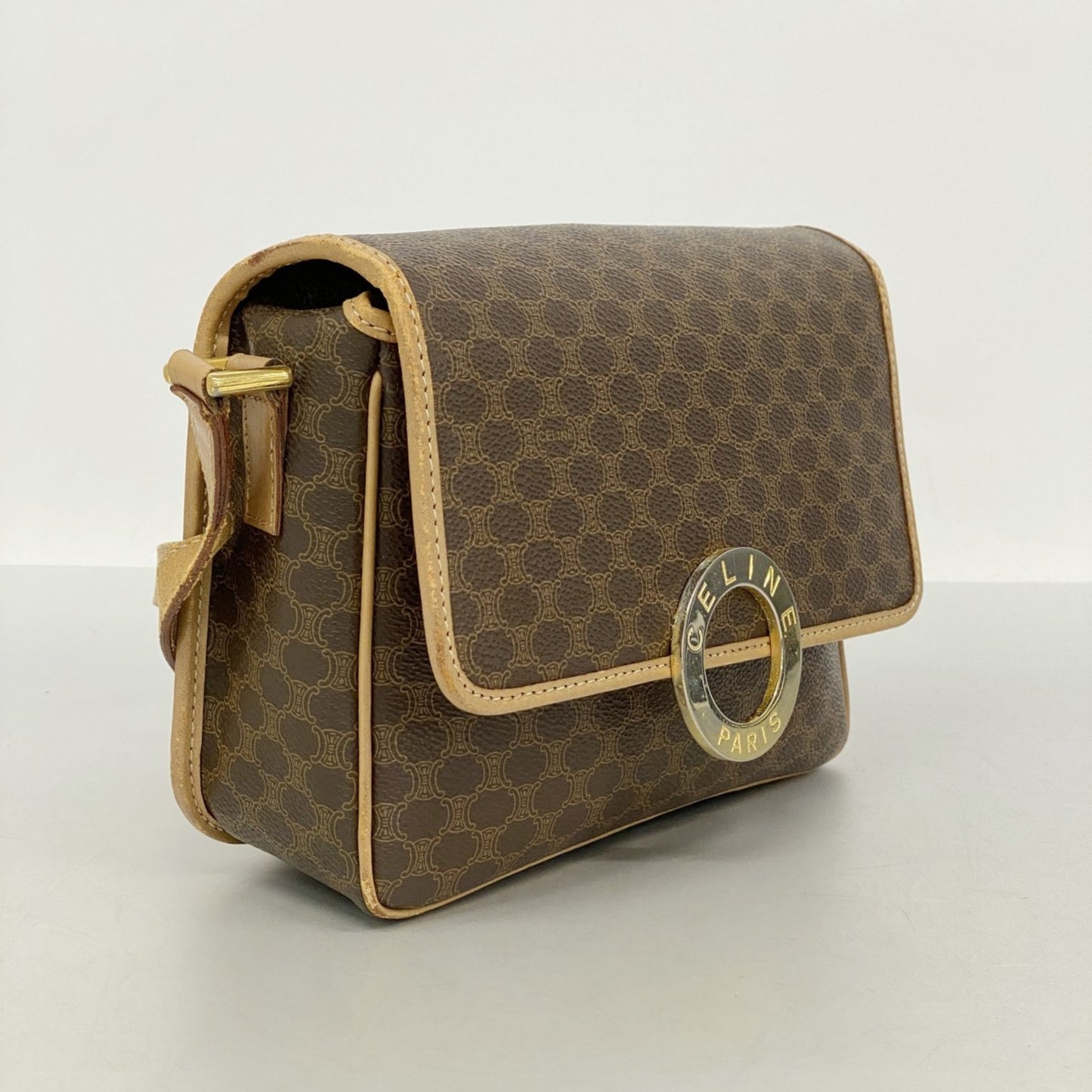 Celine Shoulder Bag Macadam Brown