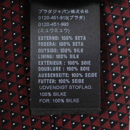Prada 2020 Ucr77 100% Silk All-Over Logo Tie
