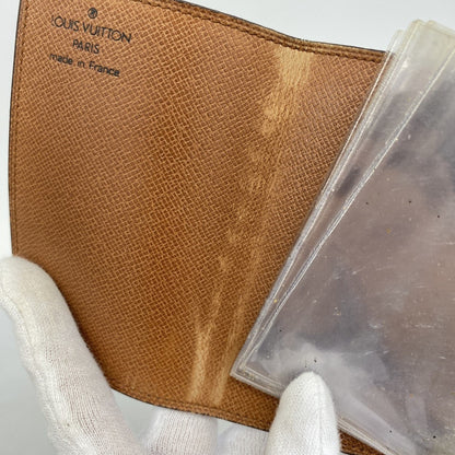 Louis Vuitton Monogram Porte Carte Credit Pression Business Card Case M60937 Brown