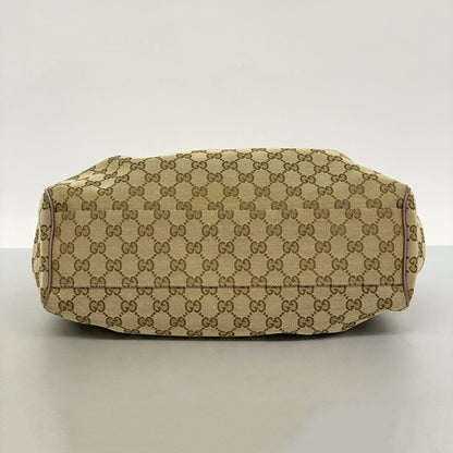 Gucci Gg Canvas Sukey Handbag 211944 Brown Champagne