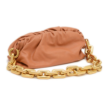 Bottega Veneta The Chain Pouch One-Shoulder Shoulder Bag In Brown Calfskin