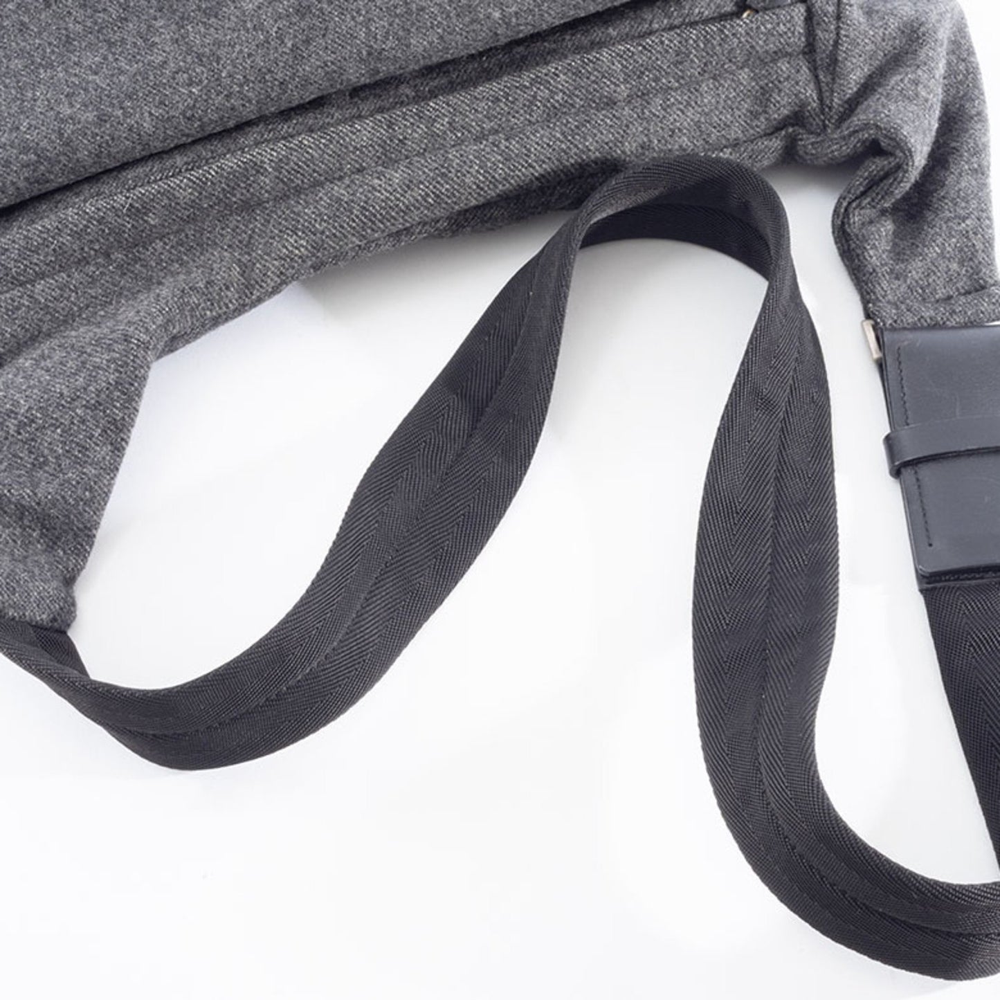 Prada Wool Shoulder Bag V314 Gray