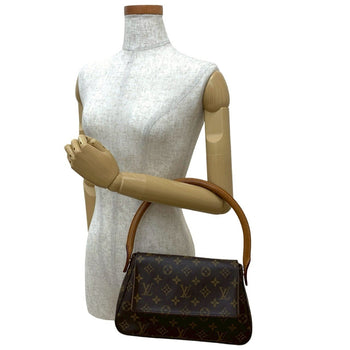 Louis Vuitton Looping Monogram Leather Handbag/One Shoulder Bag Brown 37775