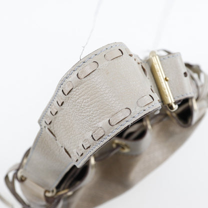 Celine Shoulder Bag Punching Calf Beige Purse