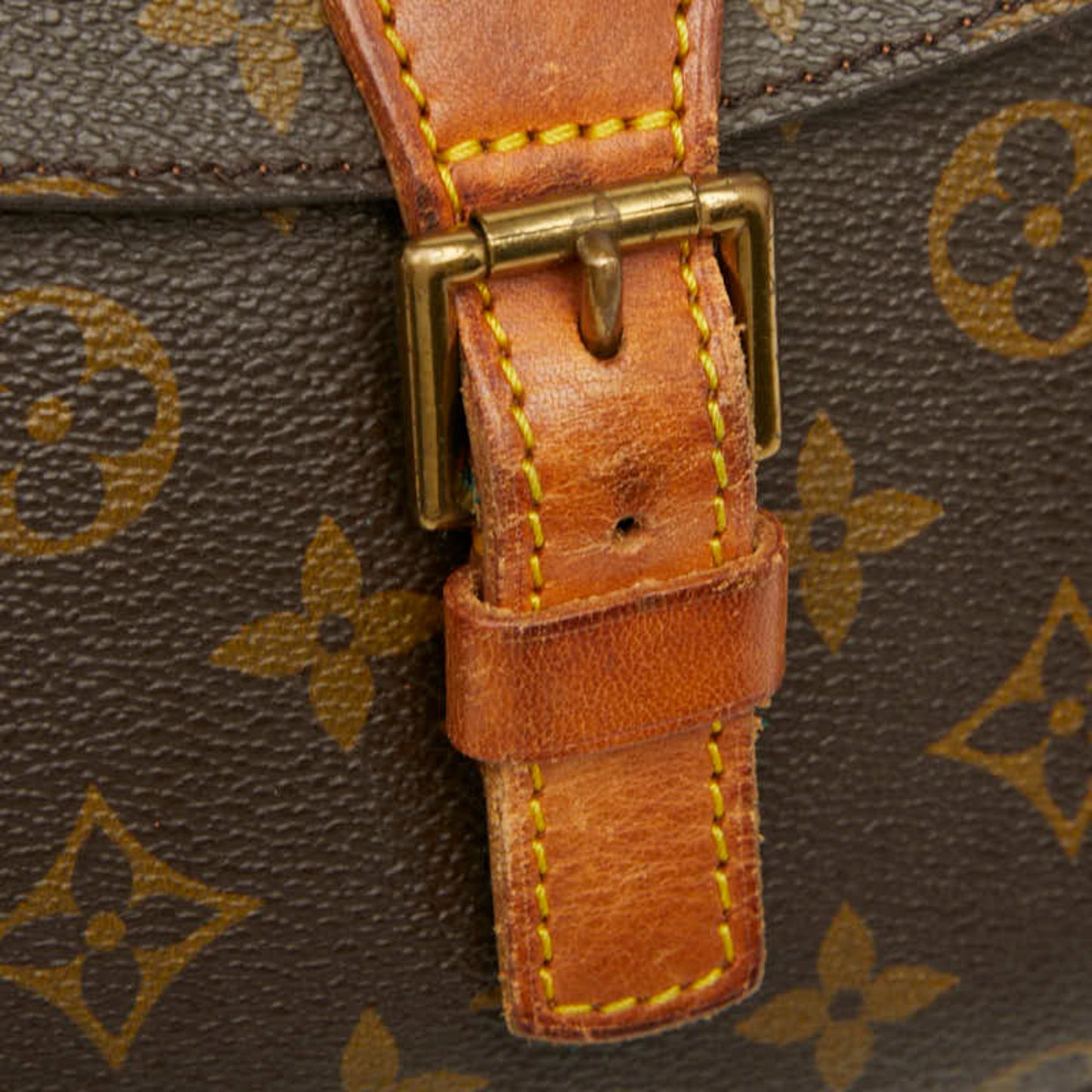 Louis Vuitton Monogram Jeune Fille Mm Crossbody Shoulder Bag M51226 Brown Leather