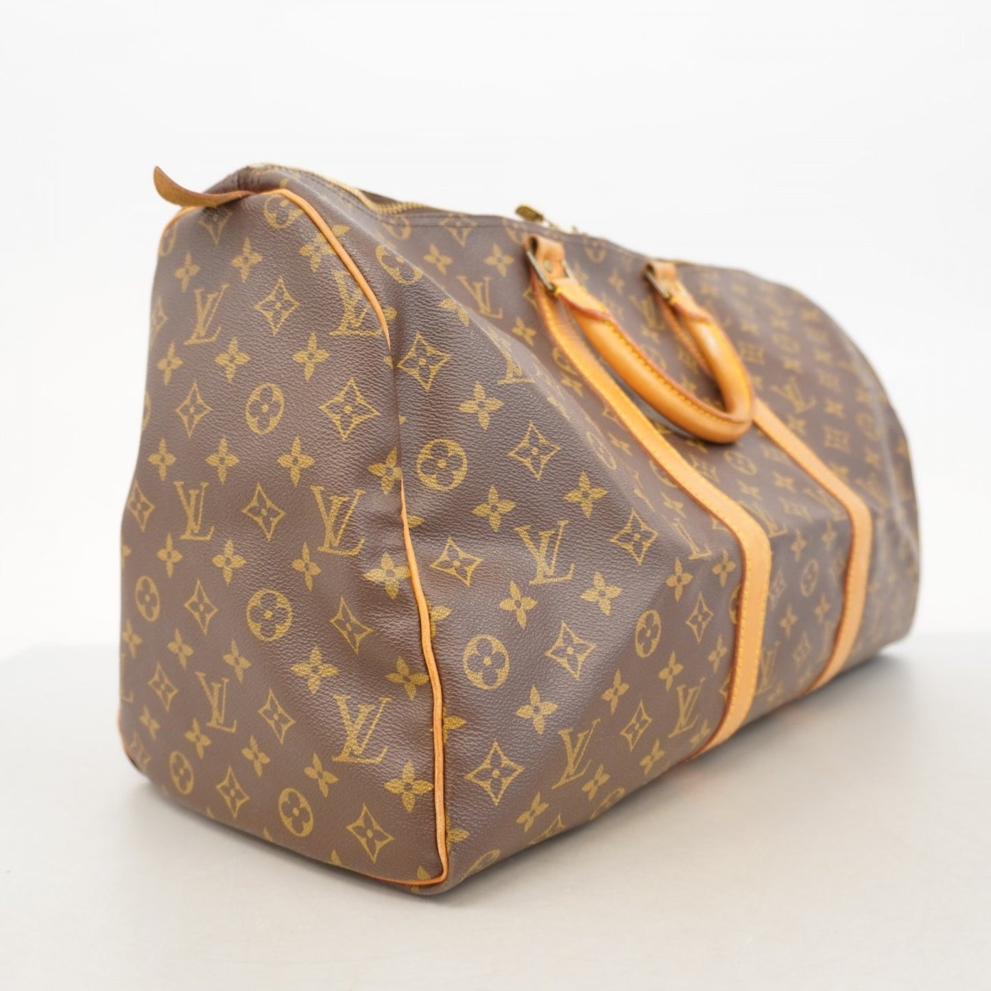 Louis Vuitton Monogram Keepall 50 Boston Bag M41426 Brown