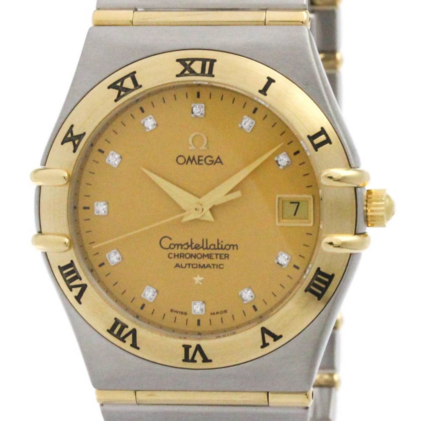 Omega Constellation 18K Gold Steel Automati