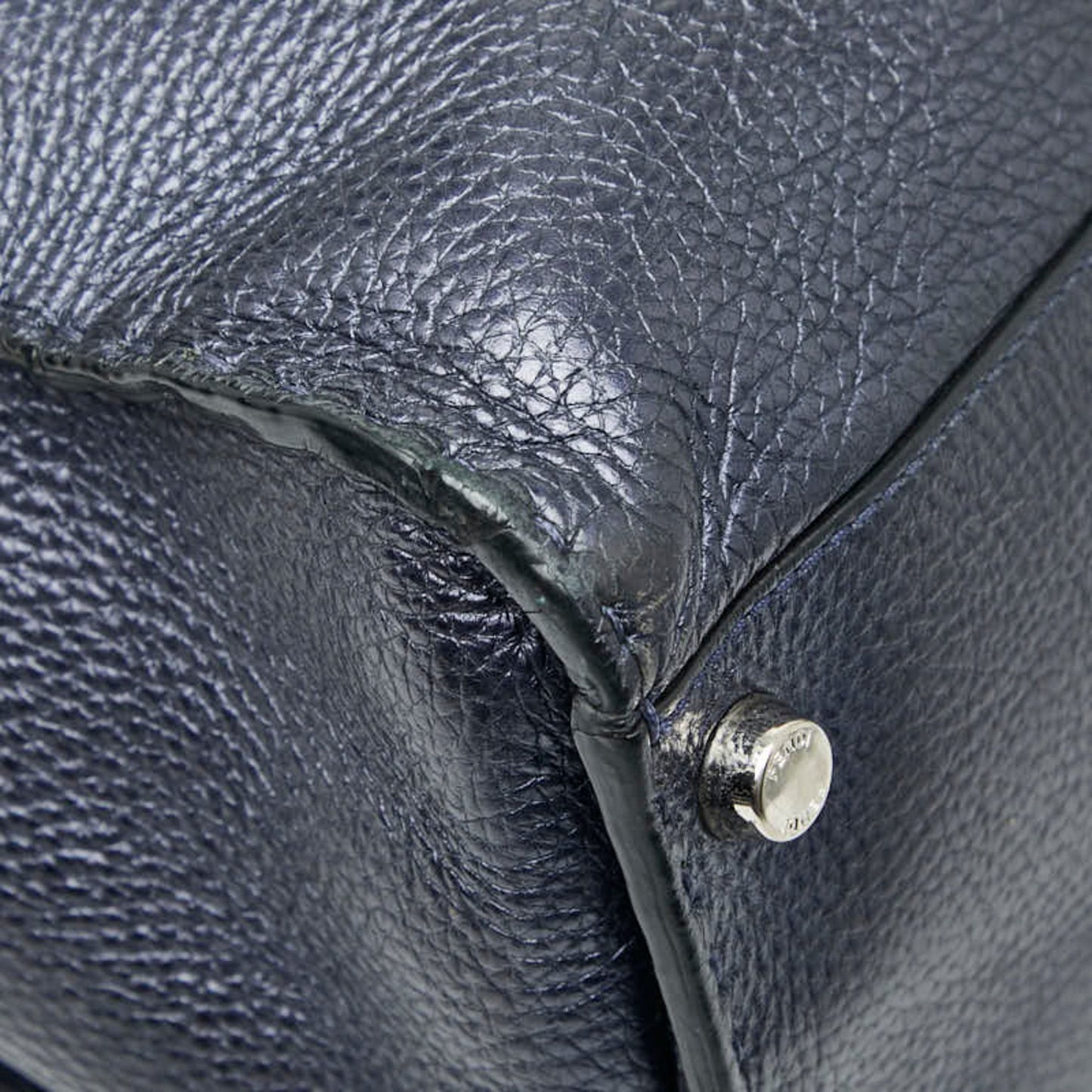 Fendi Selleria Peekaboo Fit Bugseye Monster Business Bag Shoulder 2-Way Navy Leather