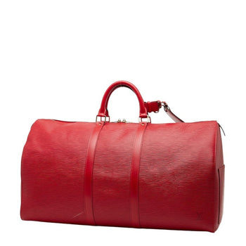 Louis Vuitton Epi Keepall 55 Boston Bag M42957 Castilian Red Leather