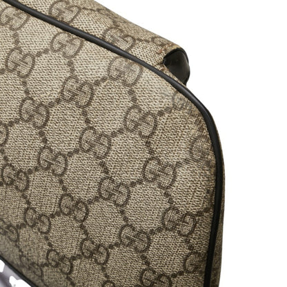 Gucci Gg Supreme Waist Bag 450946 Beige Black Leather
