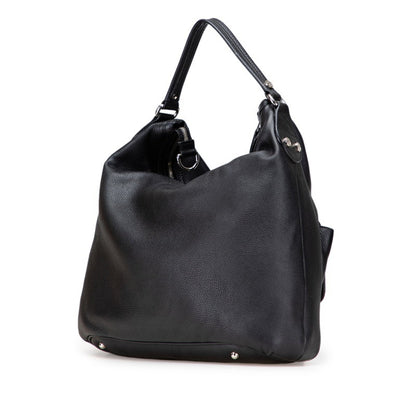 Gucci Interlocking G Handbag 232935 Black Leather