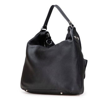 Gucci Interlocking G Handbag 232935 Black Leather