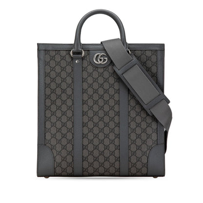 Gucci Gg Supreme Ophidia Medium Handbag Shoulder Bag 731793 Grey Pvc Leather