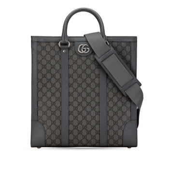 Gucci Gg Supreme Ophidia Medium Handbag Shoulder Bag 731793 Grey Pvc Leather