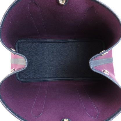 Hermes Garden Tpm Purple Handbag Canvas