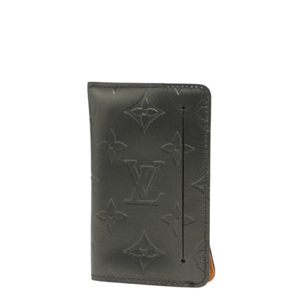 Louis Vuitton Monogram Matte Crochet Gm Key Case M65130 Black Leather