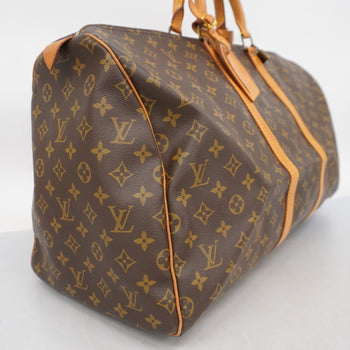 Louis Vuitton Monogram Keepall 55 Boston Bag M41424 Brown