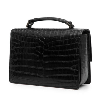 Saint Laurent Belle Chasse Crocodile Embossed Handbag/Shoulder Bag