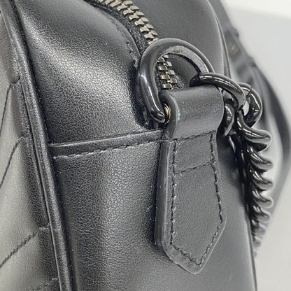 Gucci Gg Marmont Shoulder Bag 447632 Leather Black