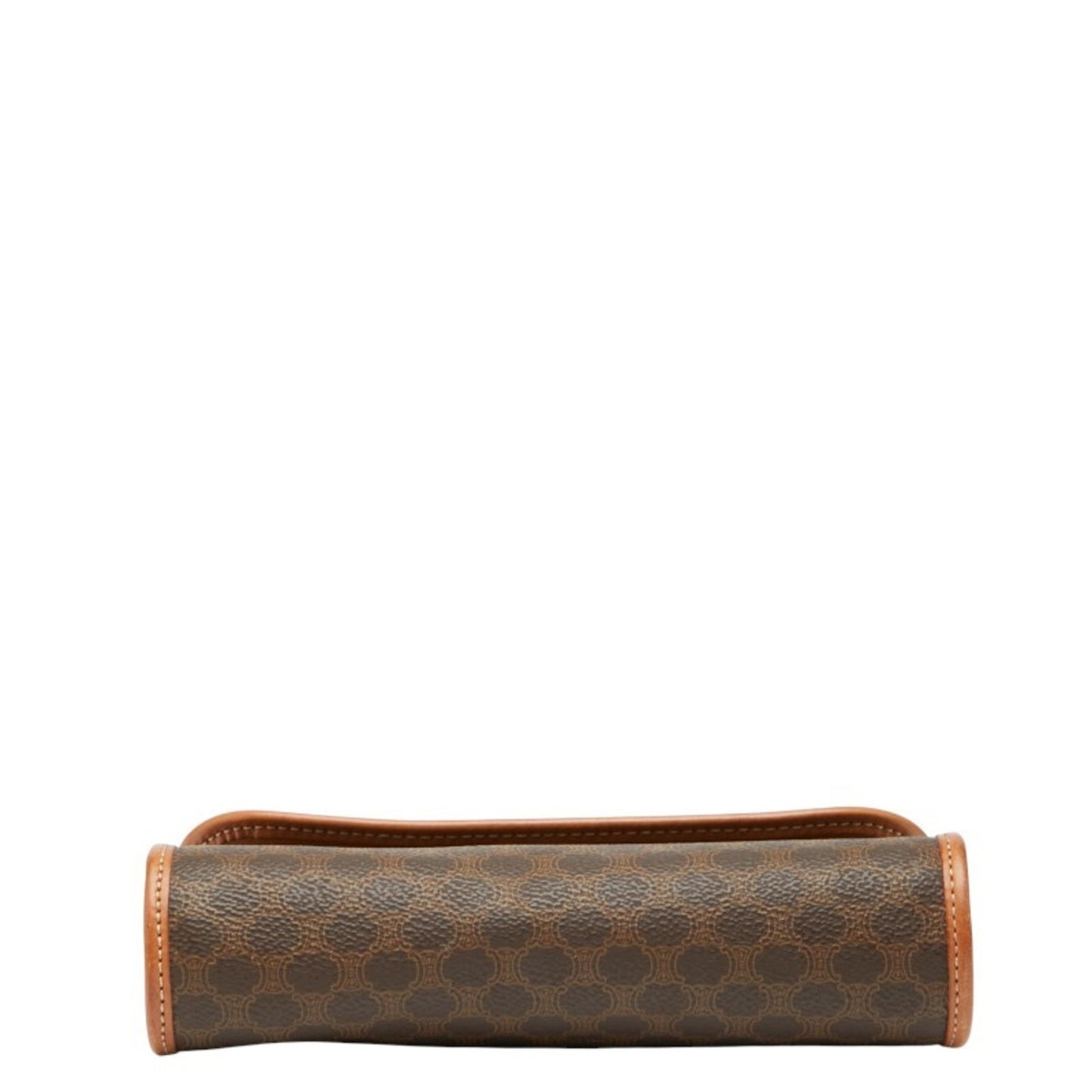 Celine Macadam Pouch Brown Leather