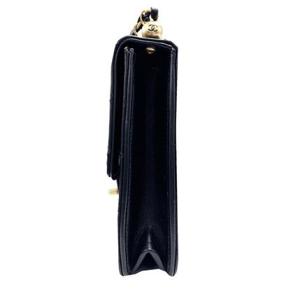 Chanel Chain Shoulder Bag As0584 Black Goatskin Leather 30S 2021