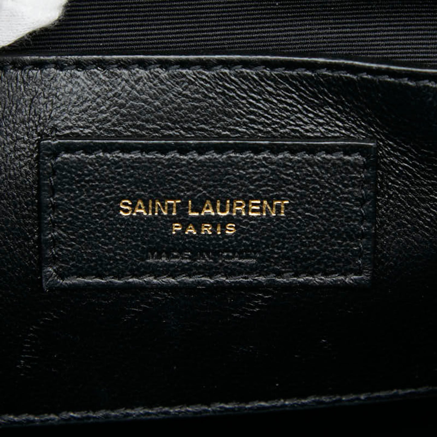 Saint Laurent 80'S Vanity Bag Shoulder Beige Leather