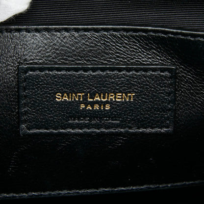 Saint Laurent 80'S Vanity Bag Shoulder Beige Leather