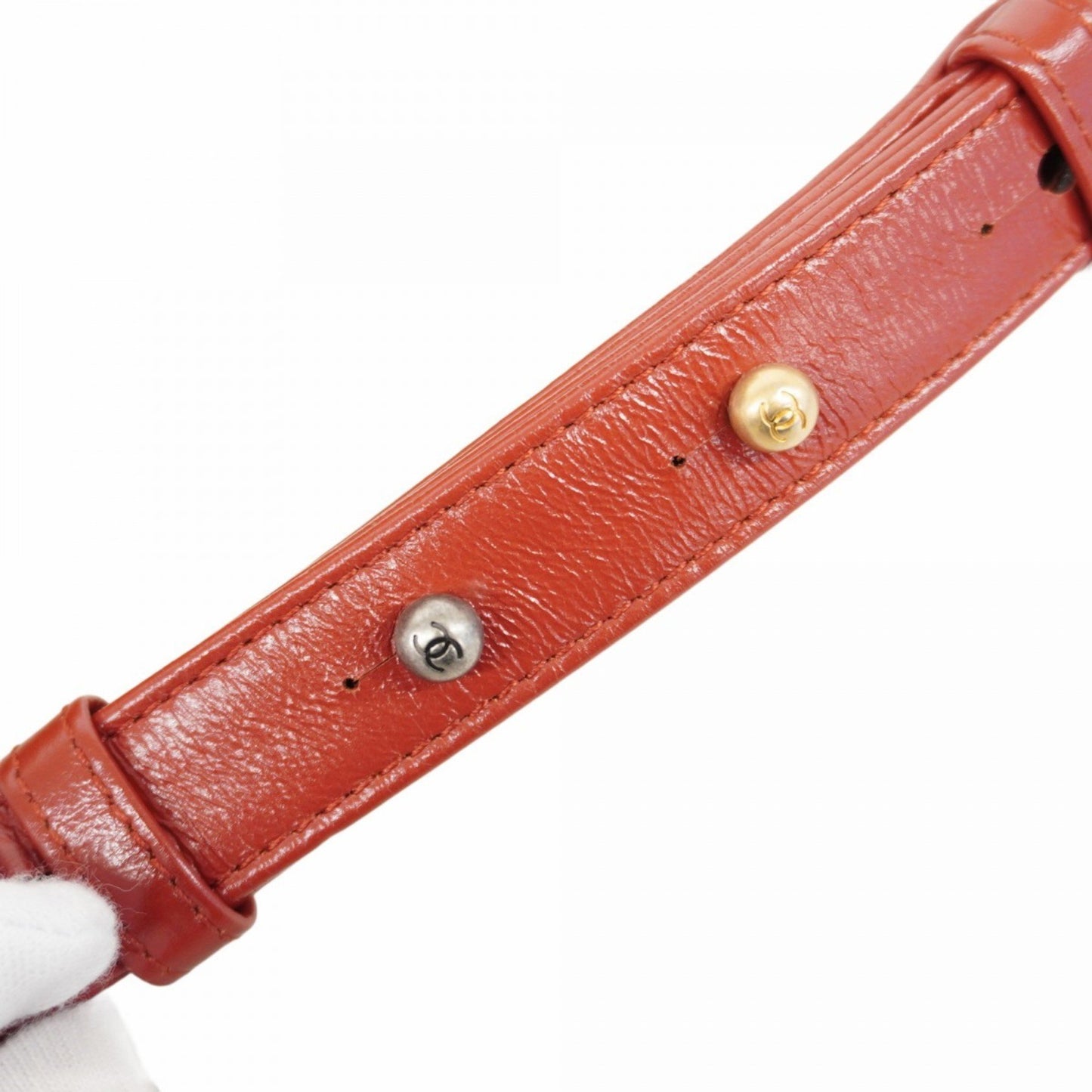 Chanel Shoulder Bag Chain Gabriel Tweed Red Gold