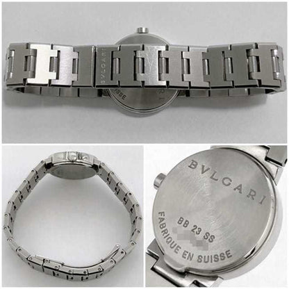 Bvlgari Watch F-21814 Black Silver Bb23Ss