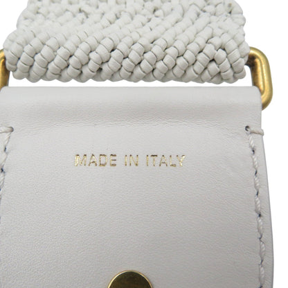 Christian Dior Leather Gold Hardware White Shoulder Strap 0489