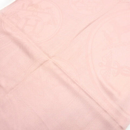 Hermes New Libris Large Stole Scarf Shawl Light Pink