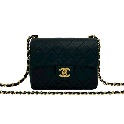 Chanel Mini Matelasse Coco Mark Lambskin Chain Shoulder Bag