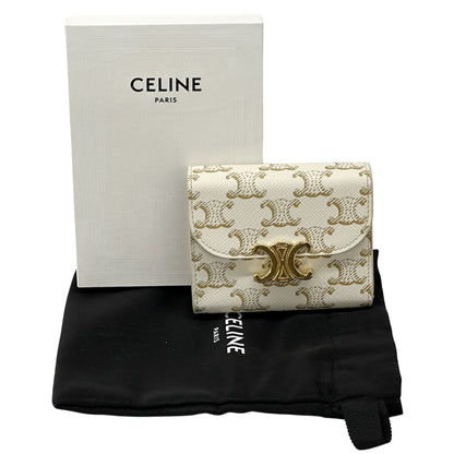 Celine Triomphe Tri-Fold Wallet For Women