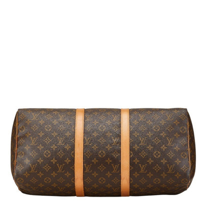 Louis Vuitton Monogram Keepall 50 Boston Bag Shoulder M41426 Brown Pvc Leather