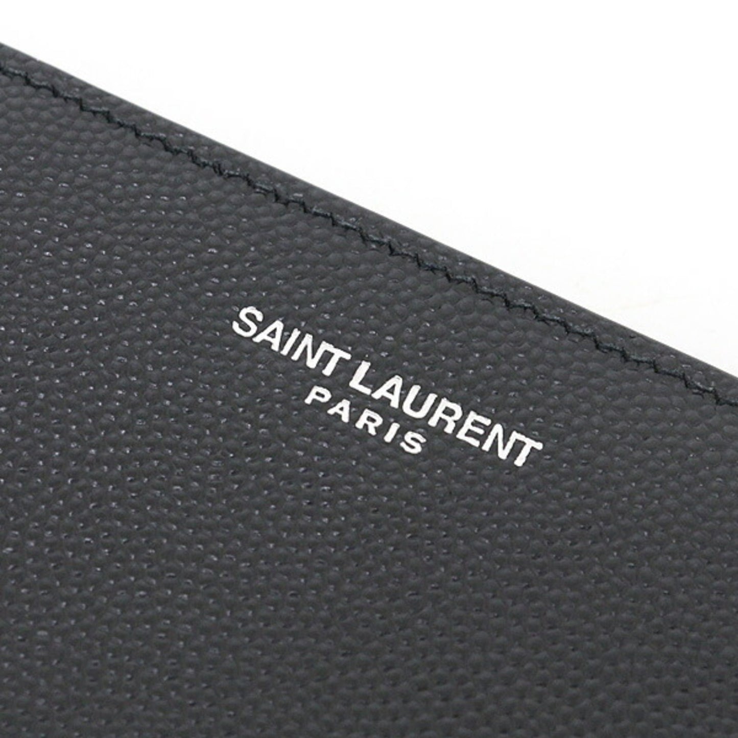 Saint Laurent Paris Bill Clip Wallet In Grained Leather