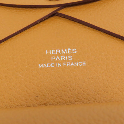 Hermes Herms Calvi Duo Silver Hardware Coin Case Evercolor