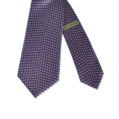 Bvlgari Men'S 100% Silk Regular Tie With All-Over Print