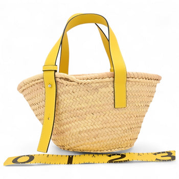 Loewe Anagram Small Basket Bag In Yellow