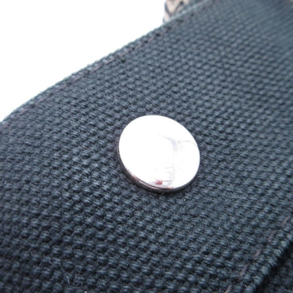 Hermes Cannes Pm Handbag Tote Canvas Herringbone With Pouch